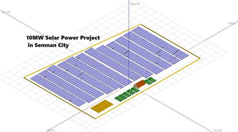 طرح کلی ساختمان نیروگاه خورشیدی محل استقرار تجهیزات