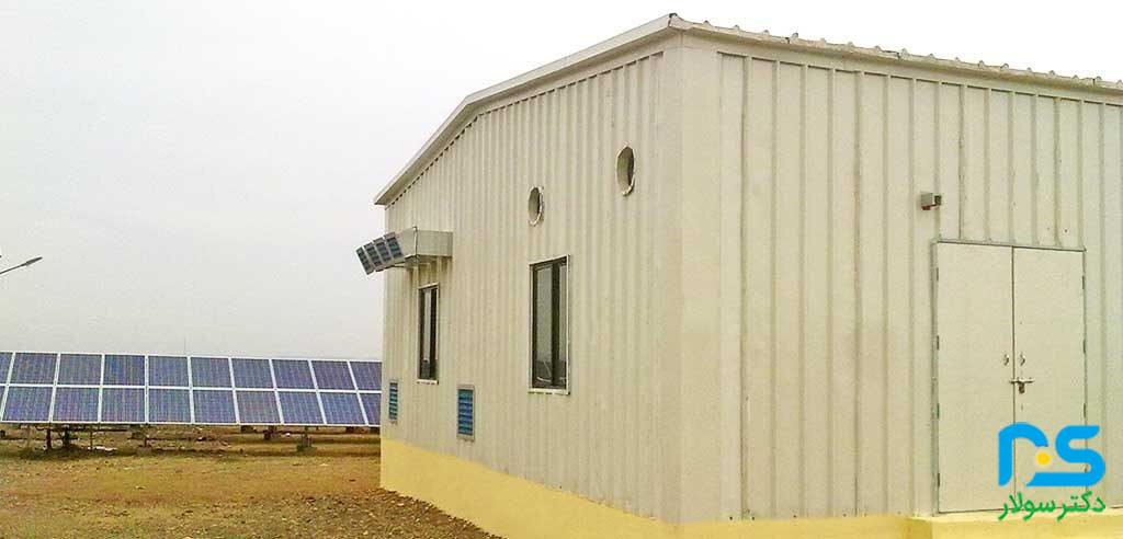 زیرساخت ساختمان‌های جانبی در نیروگاه خورشیدی